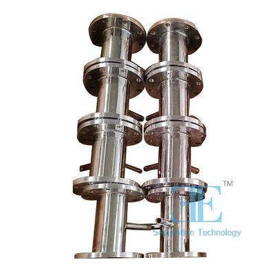 Long-lasting stainless steel static mixer dengan diameter luar 7,5 mm dan jenis sambungan berujung
