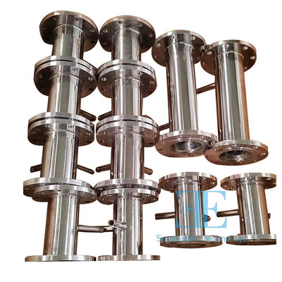 Long-lasting stainless steel static mixer dengan diameter luar 7,5 mm dan jenis sambungan berujung