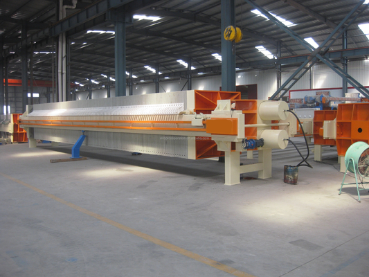 Mesin Filter Press Hidrolik Manual 6m2 untuk Pengeringan Lumpur 220V-415V