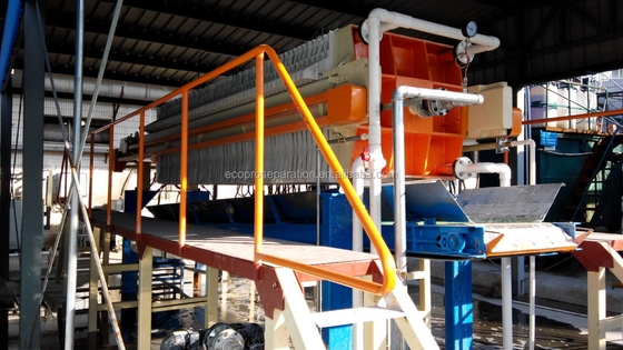 Mesin Filter Press Hidrolik Manual 6m2 untuk Pengeringan Lumpur 220V-415V