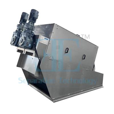 Mesin Pengering Lumpur Screw Press 1kW Kapasitas 0.8-12m3/jam